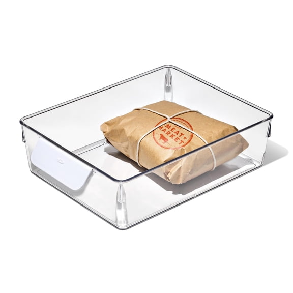 OXO Refrigerator Organizer Container with Handle, 8-Inch x 10-Inch, Clear