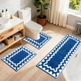 thumbnail image 5 of Tuvgenk Bathroom Mats and Rugs Sets 3 Piece Non Slip Water Absorbent Washable Plush Bath Mat Sets for Bathroom Floor(Blue,47x16,24x16,20x16 inch), 5 of 6