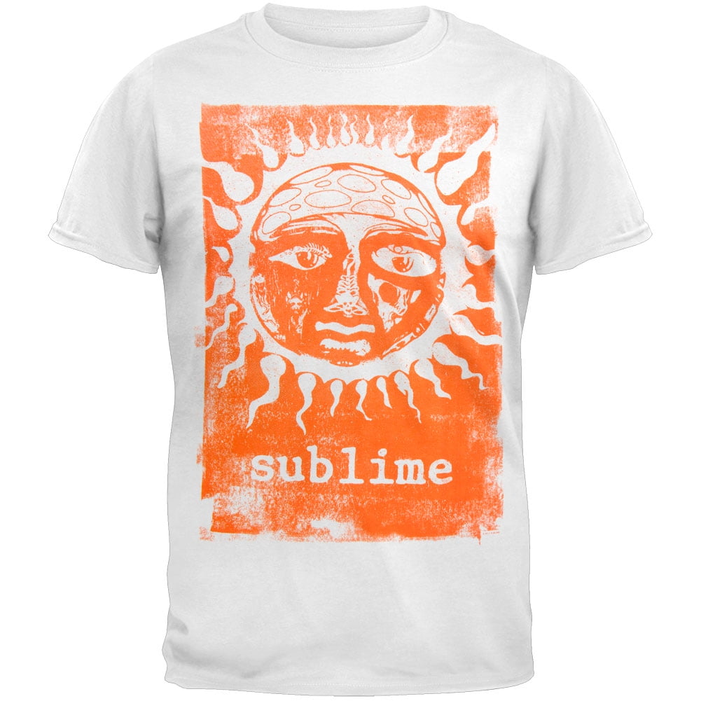Orange Sun Glow Slim Fit T-shirt White 