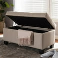 thumbnail image 6 of Baxton Studio Michaela Upholstered Storage Ottoman Bench in Beige, 6 of 11