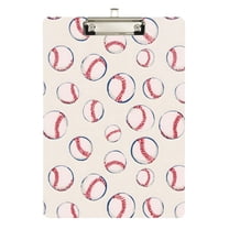 ALAZA Plastic Clipboard A4 Letter Size Decorative Clipboards for Students Women Men 9" x 12.5" Baseballs