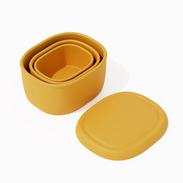 Fiambrera de silicona platino para trabajadores de oficina con juego de fiambrera para reducir la grasa del arroz en microondas