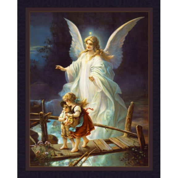 Guardian Angel Panel Cotton Fabric