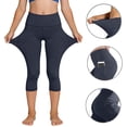 thumbnail image 6 of Xdegoge Capri Leggings for Girls with Pockets Buttery Soft High Waisted Pull on Yoga Leggings Skinny Fit Workout Leggings Gym Running Lounge Travel Wear, 6 of 8
