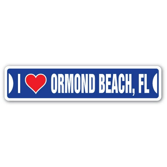 SignMission SSIL-Ormond Beach Fl Street Sign - I Love Ormond Beach, Florida