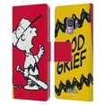 thumbnail image 1 of Head Case Designs Officially Licensed Peanuts Halfs And Laughs Charlie Good Grief Leather Book Wallet Case Cover Compatible with Samsung Samsung Galaxy S9, 1 of 6