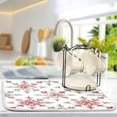 thumbnail image 5 of Christmas Dish Drying Mat for Kitchen Counter, Christmas Snowflakes White Pattern Drying Pad Absorbent Dishes Drainer Mats Trivet 18 x 24 Inch, 5 of 7