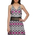 thumbnail image 2 of Moomaya WoMen's Spaghetti Strap Side Slit Dress Plus Size Printed Clothing, 2 of 6