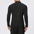 thumbnail image 3 of WRKEKC Athletic Jackets for Men Half High Neck Zip-Up Long Sleeve Soft Stretchy Running Workout Outerwear Tops, 3 of 7