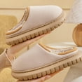 thumbnail image 5 of Lovskoo 2024 Women's And Men's Slippers Winter Models Hundreds Of Indoor Home Leisure Warm Shoes Non-Slip Warm Thickened Couple Cotton Shoes Beige, 5 of 8
