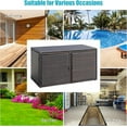 thumbnail image 5 of RONG-3 Deck Box Outdoor Wicker Storage Box Cabinet, 88 Gallon Patio Rattan Storage Container Bin Box for Furniture Tools in Garden Balcony Porch Yard,Brown, 5 of 10