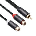 thumbnail image 6 of 1 Male RCA to 2 Female Splitter Stereo Audio Y Adapter Cable Wire Connector, 6 of 10