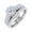 White Gold, variant on 1 Carat Diamond Bridal Ring Set in 14K White Gold (Ring Size 6.5)