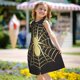 thumbnail image 5 of Balery Gold Spider On The Web Camisón de princesa para niñas, pijama de algodón con mangas abullonadas, suave y bonito.-Large, 5 of 6