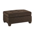 thumbnail image 3 of Topline Home Furnishings Chocolate Brown Ottoman, 3 of 3