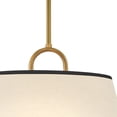 thumbnail image 3 of 47517LCB-OW Hinkley Lighting Sonia - 30W 3 LED Large Pendant-18.5 Inch Tall and 18 Inch Wide-Lacquered Brass Finish-Off White Linen Shade Color, 3 of 9