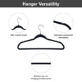 thumbnail image 3 of Better Homes & Gardens Slim Non-Slip Velvet Hangers, Black, 30-Pack, Durable and Stylish Closet Organizers, 3 of 9