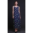 thumbnail image 2 of Bimba Robe Longue en Rayonne Imprimée Feuilles pour Femmes Chic Bohème Été Maxi Plage - Très Petit, 2 of 5