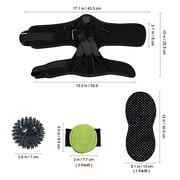 Upgrade Plantar Fasciitis Night Splint for Men Women, Drop Foot Brace Splint with Foot Massage Ball, Cushion Arch Support and Reinforcement Belt, Adjustable Ankle Brace for Foot Pain