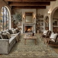 thumbnail image 3 of BERTHMEER 5'x7' Area Rugs for Living Room Kitchen Bedroom Rugs Non Slip Washable Vintage Brown Carpets Oriental Distressed Office Dorm Dining Room Traditional Distressed Throw Rugs, 3 of 8