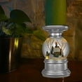 thumbnail image 6 of Haute Decor 6.5 Inch Tall Log Cabin Christmas Snow Globe with Candle Holder & Automatic Timed Snowfall and Lights, 6 of 6