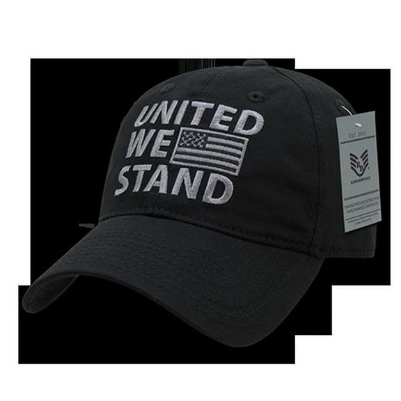 RapDom United We Stand USA Graphic Relaxed Mens Cap [Black - Adjustable]