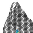 thumbnail image 5 of Geometric Lounger Chair Bag, Abstract Contemporary Design with Cage Look Squares and Zigzag Stripes, High Capacity Storage with Handle Container, Lounger Size, Charcoal Grey White, by Ambesonne, 5 of 5