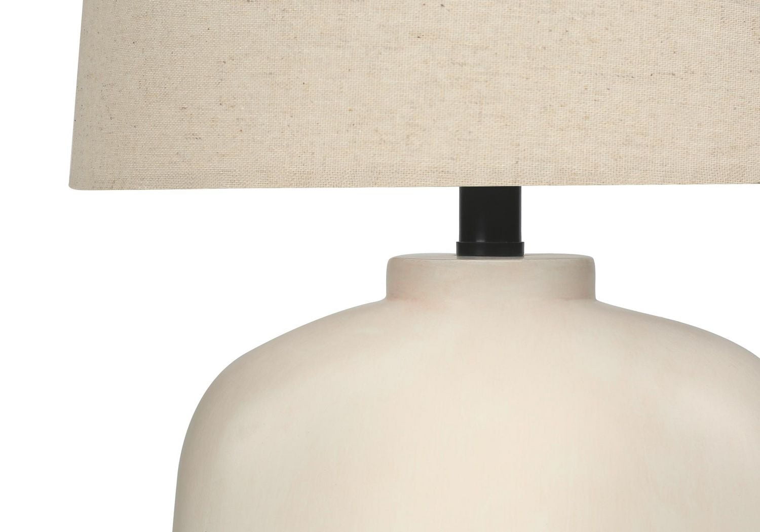 Monarch Specialties Lighting, 25"h, Table Lamp, Cream Resin, Beige Shade, Modern