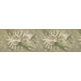 thumbnail image 2 of Concord Wallcoverings Wallpaper Border Abstract Pattern Stone Cracked Face Sun Stars for Bathroom Living Room, Olive Green White Brown, 7 Inches by 15 Feet 63296520, 2 of 4