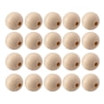 thumbnail image 2 of 100 cuentas de madera de 25 mm de diámetro para manualidades, clásicas, elegantes, decorativas, prácticas, espaciadoras de madera., 2 of 14