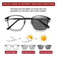 thumbnail image 2 of Retro Computer Anti Blue Light Eyewear Photochromic Sunglasses Blue Light Blocking Glasses Men Women Sunglasses Discolored Glasses BLACK SILVER, 2 of 8