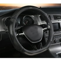 Honeycomb Leather Car Steering Wheel Cover, Non-Slip Universal Wheel Protector for Men and Women, Fashionable D-Shaped Grip, Comfortable Anti-Slip Interior Accessory