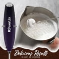 thumbnail image 5 of Powerlix Electric Handheld Milk Frother with Stainless Steel Stand, Battery Operated, Black, 5 of 7