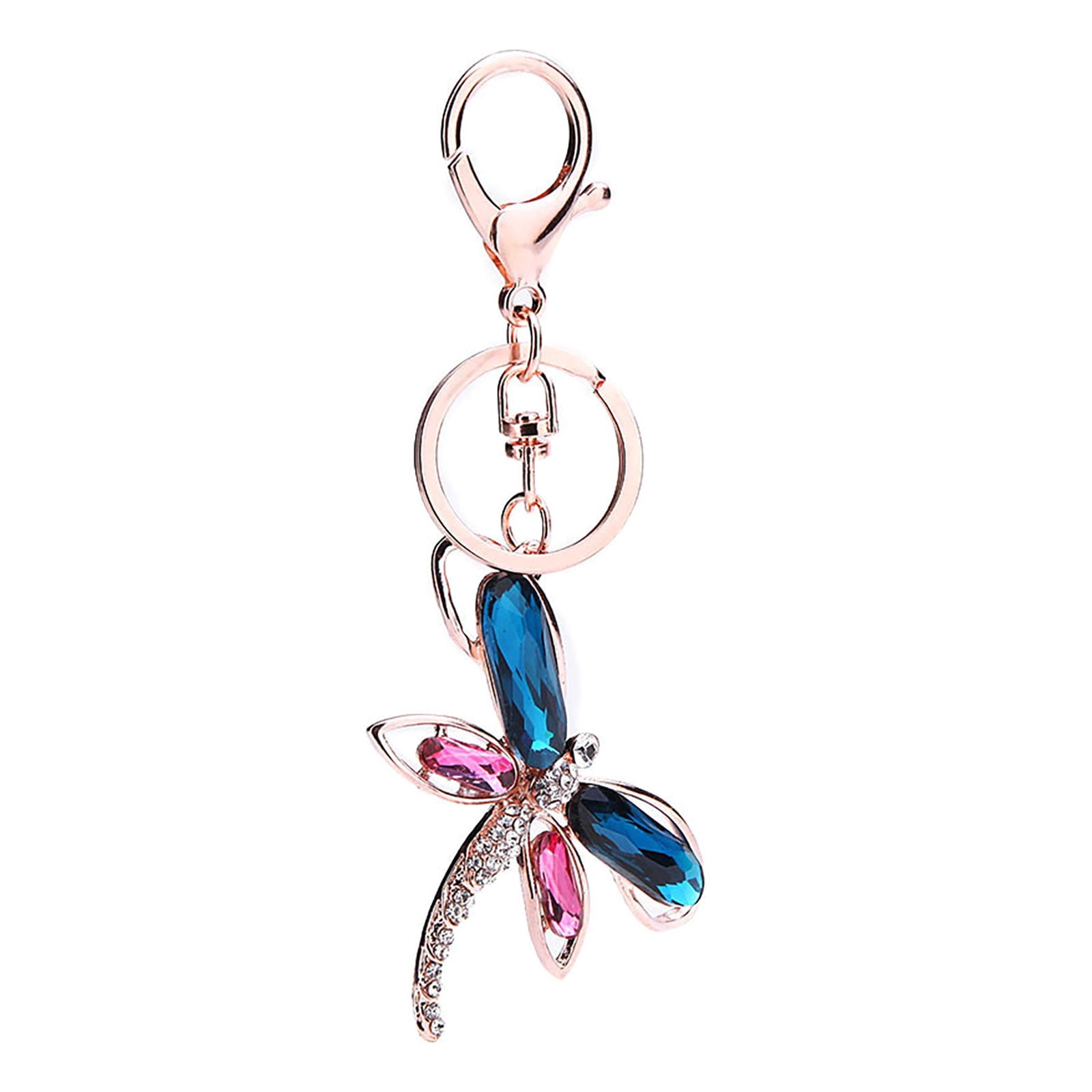 Acrylic Diamond Alloy Metal Dragonfly Pendant Jewelry 