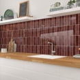 thumbnail image 4 of DEWOO 10 Sheet Thicker Peel and Stick Backsplash Tile,3D Self Adhesive Wall Tiles Stick on Backsplash for Kitchen,Bathroom,Camper (12"×12",Red), 4 of 16