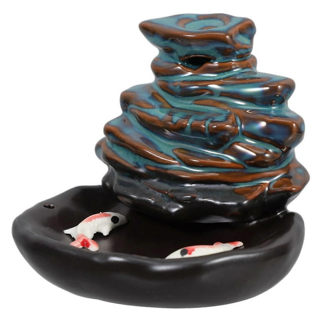 Multi Color Backflow Incense Holder Compact Office Decoration 9.50X8.50X8.00CM 1Set