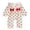 Beige, variant on Pandaie Baby Boys and Girls Christmas Holly Print Long Sleeve Jumpsuit Ruffle Shoulder Bow Winter Newborn Romper Outfit Beige,9-12 Months