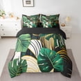 thumbnail image 2 of Castle Fairy Tree Leaves Bedding Comforter Set,Abstract Stripes Full Bedding Set, 2 of 8