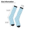 thumbnail image 2 of Naloa Blue Popcorn Thigh High Socks Extra Long Stretchy Sock Women Over Knee High Opaque Stocking Daily Wear, 2 of 6