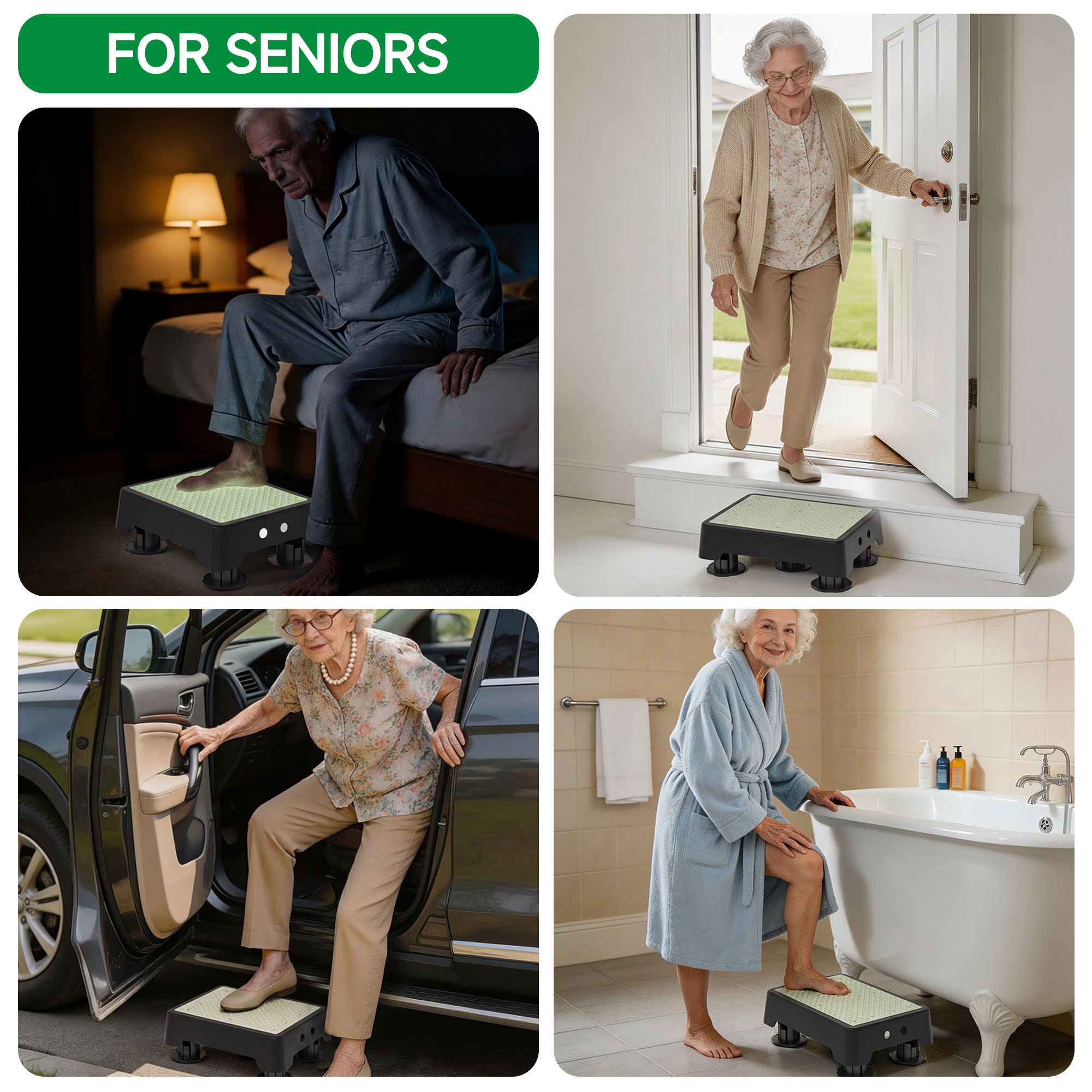 ALLJOY Adjustable Step Stool with Non-Slip Platform, 500 LBS photo 8