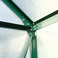 thumbnail image 6 of Yesurprise Polycarbonate Greenhouse, Walk in Greenhouse with Rain Sink, Sliding Door, Transparent Polycarbonate Panels, Aluminum Frame, Vent, Waterproof Outdoor Greenhouse, 6 of 6