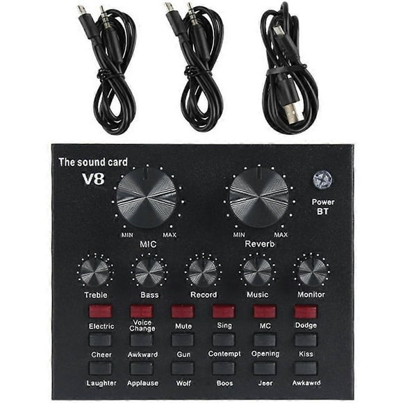 Electric Capacitor Microphone Set Including Sound Mixer Board for Singing 1Set