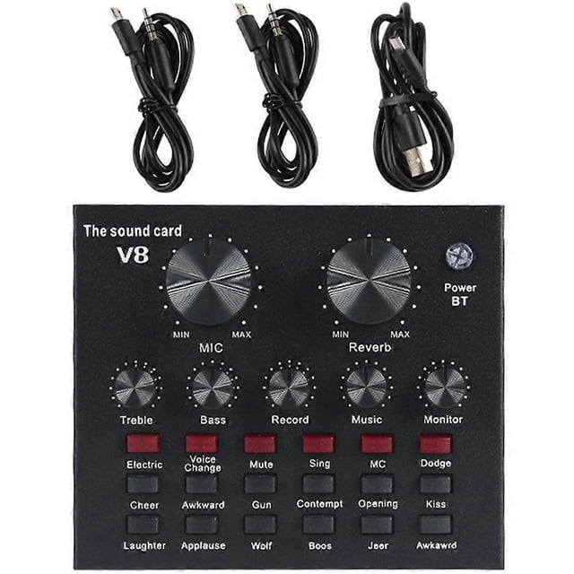 Electric Capacitor Microphone Set Including Sound Mixer Board for Singing 1Set