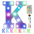 thumbnail image 2 of Hariumiu Flashing Letter Light Colorful Led Letter Lights with Remote 4 Flashing Modes Easy to Hang Party Bar Decorations Light, 2 of 8