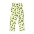 thumbnail image 6 of Uemuo Green Frog Pattern Men's Wide Leg Palazzo Lounge Pants with Pockets Light Weight Loose Comfy Casual Pajama Pants-Large, 6 of 9