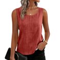 thumbnail image 2 of Resicozy Womens Cotton Linen Tank Tops 2026 Summer Casual Comfy Sleeveless Linen Shirts Loose Lightweight Gauze Cami Wine S, 2 of 6