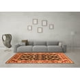 thumbnail image 3 of Ahgly Company Indoor Square Oriental Orange Industrial Area Rugs, 4' Square, 3 of 4