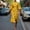 Yellow, variant on YHAJDS Women's Fall Winter Casual dress,Maxi Dress Women's Dresses Long Sleeve Round Neck Printed Batwing Sleeve High Waist Split Knee-Length Dress