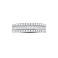thumbnail image 2 of Diamond Queen 14kt White Gold Womens Baguette Diamond Fashion Anniversary Ring 1 Cttw, 2 of 4
