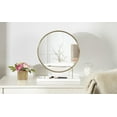 thumbnail image 5 of Kate and Laurel Maxfield Round Tabletop Mirror, White/Gold 18x22, 5 of 10